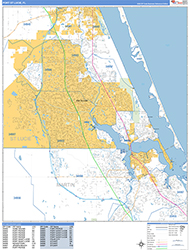 Port St. Lucie Wall Map Basic Style 2026